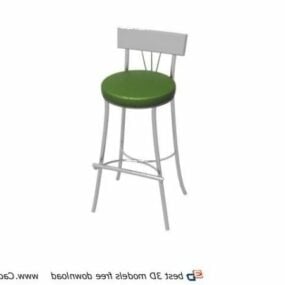 Low Back Chair Home Bar Stool 3d model