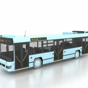 דגם תלת מימד של אוטובוס מנוע עם קומה נמוכה