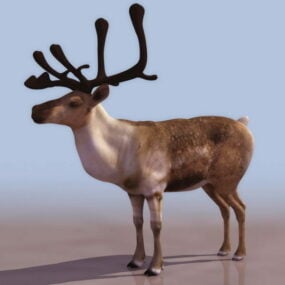 Modelo 3d de renas da floresta