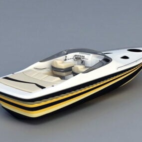 قایق تندرو لوکس مدل سه بعدی