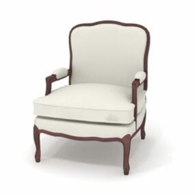 家具豪华皮革扶手椅3d模型