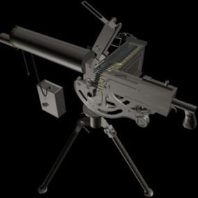 M1919 ブローニング機関銃 3D モデル