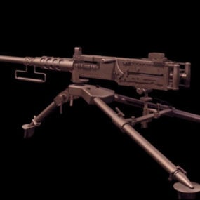 M2 Browning Heavy Machine Gun 3d-modell