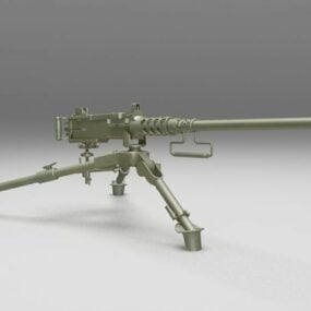 M2 ブローニング機関銃 3D モデル