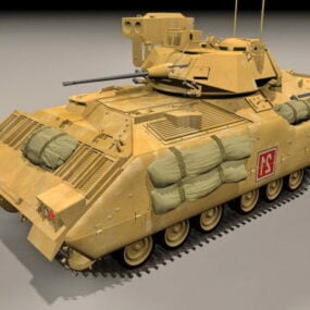 Mô hình 2d xe chiến đấu Bradley M2a3