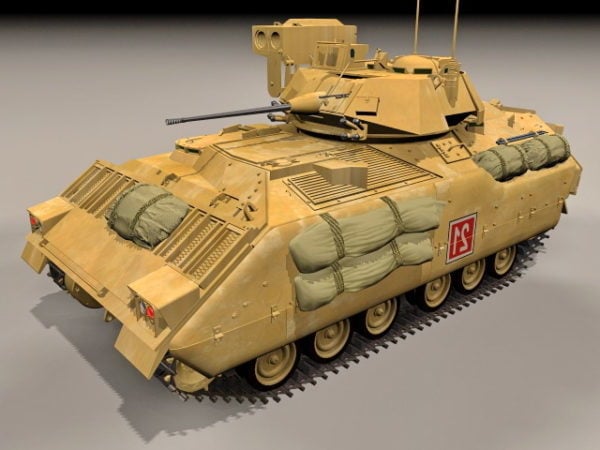 M2a2 Bradley Fighting Vehicle Free 3d Model 3ds Max Vray
