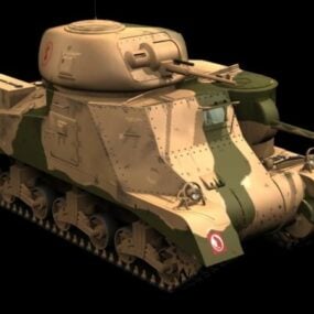 M3 Lee middelgrote tank 3D-model