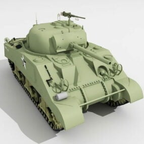 Modello 4d del carro armato medio M3 Sherman