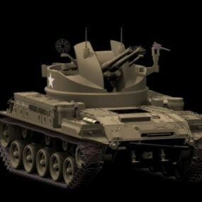 M42 Duster Anti-aircraft Tracked Vehicle 3d μοντέλο