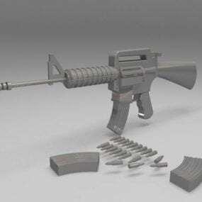 Fusil d'assaut à carabine M4a1 modèle 3D