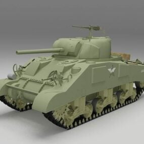 M4a3 Sherman Tank 3d-modell