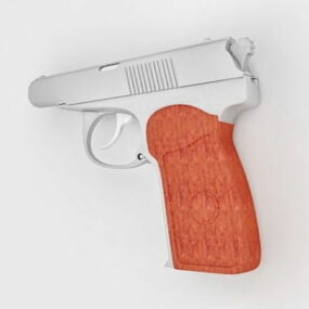 Modello 3d della pistola Luger tedesca vintage