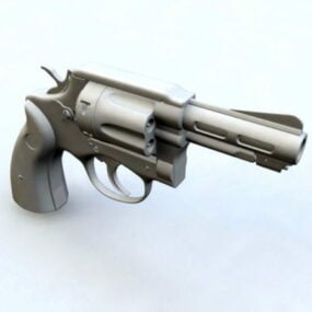 Modelo 3d do revólver Magnum