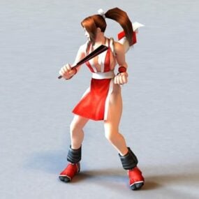 Mai Shiranui Rigged & Geanimeerd 3D-model