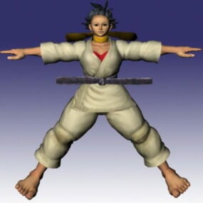 Makoto In Street Fighter 3d модель