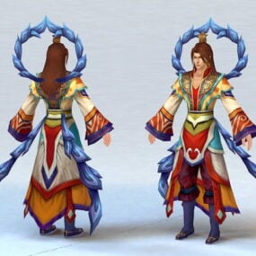 Male Human Mage 3d model