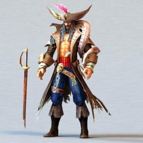 Capitaine Pirate Mâle modèle 3D