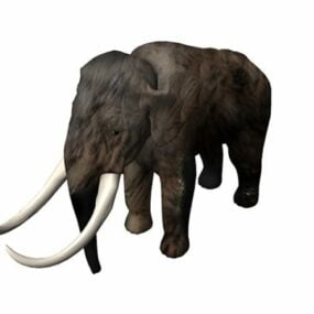 3D model divokého mamutího zvířete