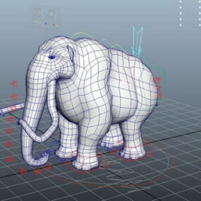 Modello 3d dell'impianto di perforazione del mammut animale