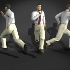 Mann raskere løpende positur 3d-modell
