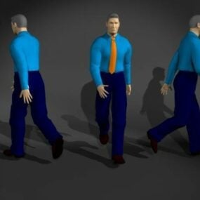 Character Man In Dress Shirt And Tie 3d model