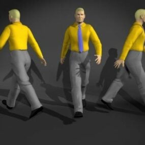 Man In Shirt And Tie Character 3d model