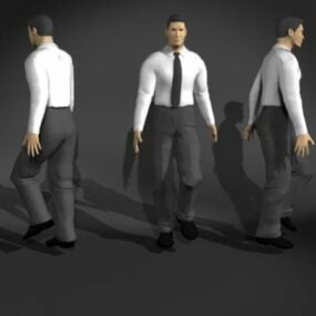 Mann in gehender Pose Charakter 3D-Modell