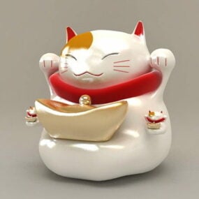 Maneki Neko Fortune Cat Modelo 3D