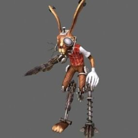 דמות מארס ארנבת בדגם תלת מימד של אליס מדנס