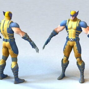 Modelo 3d do Wolverine da Marvel