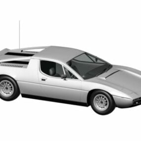 Model 3d Maserati Alfieri Putih