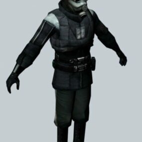 Naamioitu poliisi – Half-life Character 3D-malli