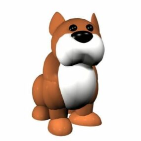 Perro de dibujos animados malo de juguete modelo 3d
