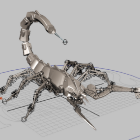 红蝎子昆虫动物3d模型
