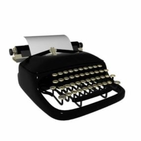 Modello 3d della macchina da scrivere meccanica da tavolo