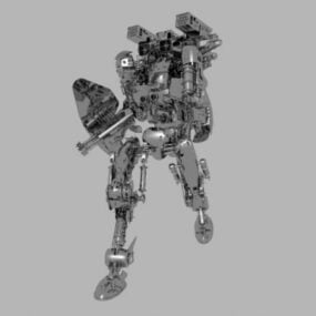 Zmechanizowany model postaci super robota 3D