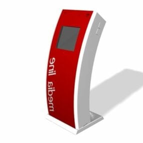Media Advertising Kiosk 3d-model