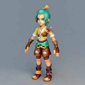 Character Medieval Anime Boy 3d model