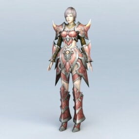 Medieval Female Knight 3d model