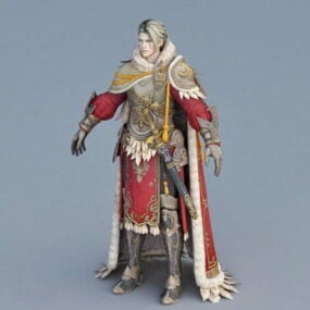 Modelo 3D do Capitão da Guarda Medieval
