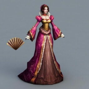 中世纪贵族女士3d模型