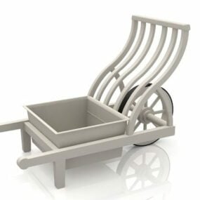 Medieval Farm Garden Cart 3d model