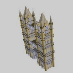 Mô hình 3d Cổng nhà thời trung cổ