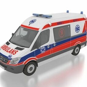 Mercedes Benz Ambulance Sprinter 3d μοντέλο