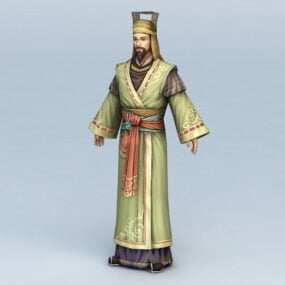 Купець зі стародавнього Китаю 3d модель
