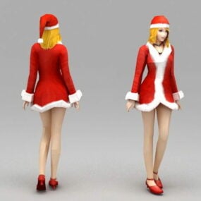 Merry Christmas Girl 3d model