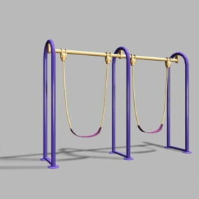 Metal Playground Swing Sets 3d model
