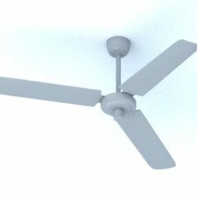 Metal Blade Ceiling Fan 3d model