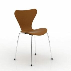 金属腿餐椅3d模型