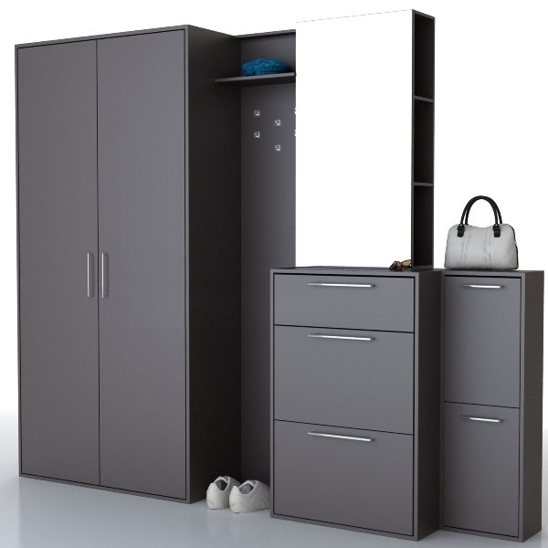 Furniture Office File Cabinet Set Free 3d Model 3ds Max Obj